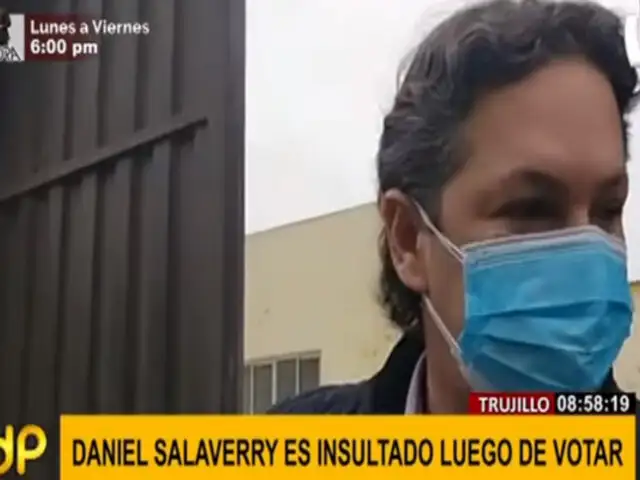 Daniel Salaverry fue insultado a la salida de su local de votación en Trujillo
