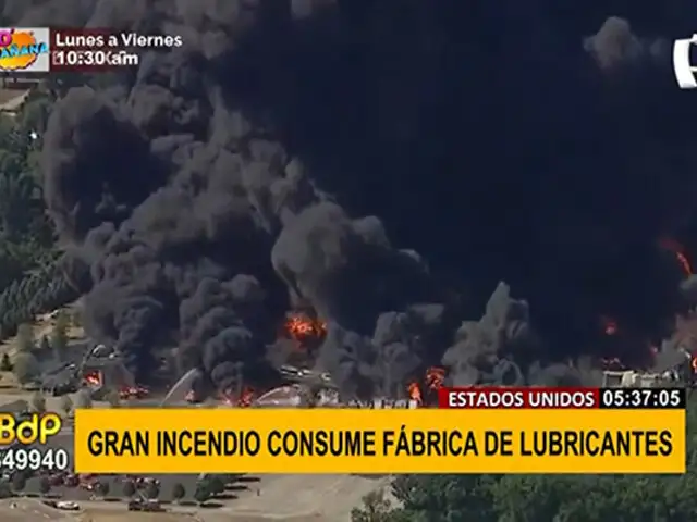 EEUU: gigantesco incendio en planta industrial provoca evacuación de cientos de personas