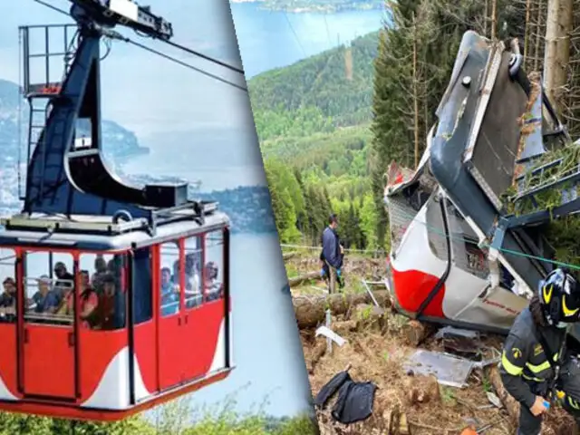 Revelan vídeo del momento del accidente de teleférico donde murieron 14 personas en Italia