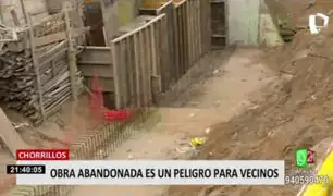 Chorrillos: vecinos piden que obras inconclusas sean retomadas pues temen un accidente fatal