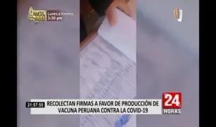 Recolectan firmas a favor de la producción de la vacuna peruana contra el coronavirus