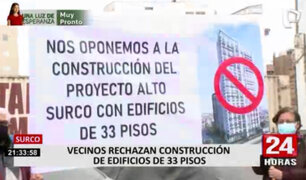 Surco: vecinos afirman que construcción edificios de 33 pisos no serían de interés social