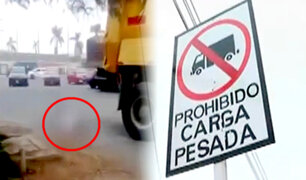 Comas: tráiler atropella a ciclista en zona donde está prohibido el tránsito de vehículos pesados