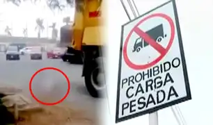Comas: tráiler atropella a ciclista en zona donde está prohibido el tránsito de vehículos pesados