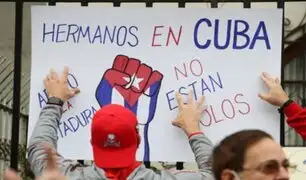 Cubanos en Perú protestaron por segundo día consecutivo frente a la embajada de su país