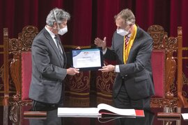 Presidente Sagasti y alcalde Muñoz firmaron el Libro Conmemorativo de la Independencia del Perú