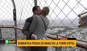 La romántica pedida de mano de un joven a su novia en reapertura de la Torre Eiffel