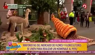 Miraflores: floristas y mayoristas se unen para rendir homenaje a la patria por el Bicentenario