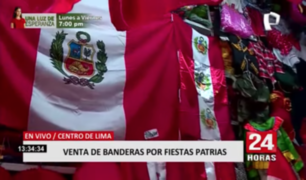 Centro de Lima: ¿cómo va la venta de banderas?