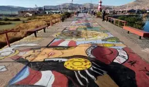 Elaboran la pintura más larga del mundo en Puno
