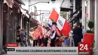 Francia: peruanos celebran Bicentenario con bailes típicos en las calles