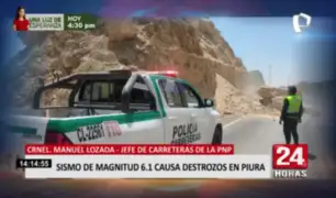 Sismo en Piura: desprendimientos de rocas se registraron en carreteras
