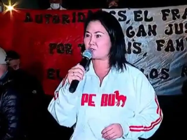 Keiko Fujimori acudió a plantón de simpatizantes de Fuerza Popular