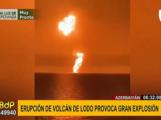 Azerbaiyán: erupción de volcán de lodo cerca de empresa petrolera causa pánico