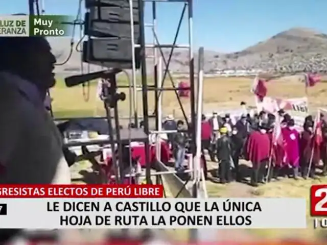 Perú Libre: congresistas electos le dicen a Castillo que la única hoja de ruta la ponen ellos