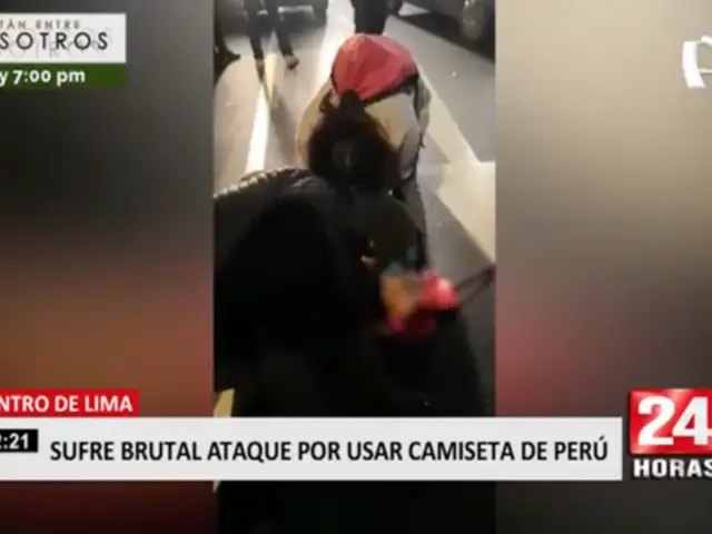 Centro de Lima: denuncian que hombre acabó con la cabeza rota por usar camiseta de Perú