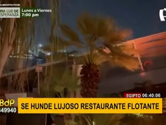 Lujoso restaurante flotante se hundió en menos de un minuto
