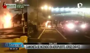 Alarma en Aeropuerto Jorge Chávez: camioneta se incendió en pleno estacionamiento