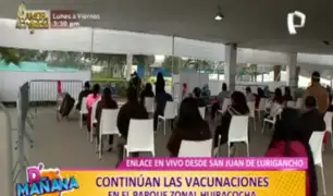 SJL: Así continúa la vacunación para mayores de 40 en el parque Huiracocha