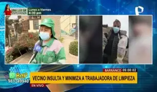 Barranco: vecino fuera de control minimiza e insulta a trabajadora de limpieza