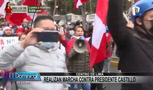 Cercado de Lima: así se desarrolló la marcha contra el Gobierno de Pedro Castillo