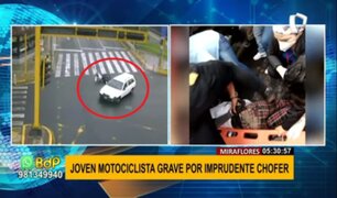 Miraflores: joven motociclista queda grave tras sufrir accidente de tránsito