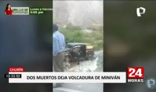 Dos muertos deja accidente de carretera en Churín