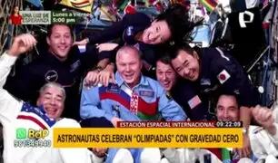 Astronautas celebraron sus propios “Juegos Olímpicos” en gravedad cero