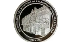 BCR emite nueva moneda alusiva al bicentenario de Ministerio de Relaciones Exteriores