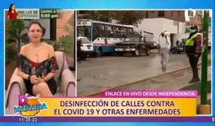 Independencia: desinfectan calles y paraderos para evitar contagios de covid-19
