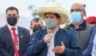 Presidente Pedro Castillo tuvo percance con periodistas durante evento en Ancón