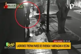 San Isidro: ladrones trepan pared de vivienda y amenazan a vecina que reportó robo