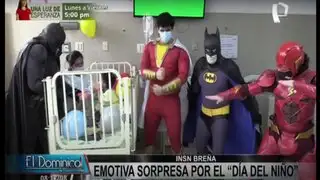 Superhéroes visitaron a menor que superó 14 cirugías en INSN Breña