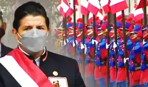 Presidente Catillo asiste a la ceremonia por los 200 años del Ejército peruano