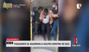 Pasajeros se agarran a golpes dentro de bus en Salamanca