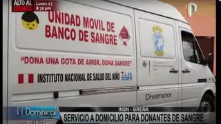 INSN Breña: realizan campaña de donación de sangre a domicilio