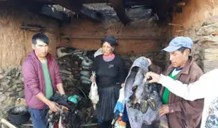 Huancavelica: mujer pierde todos sus enseres y animales tras caer rayo sobre su vivienda