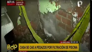 La Molina: filtración de agua provoca que vivienda empiece a desmoronarse
