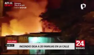 Sullana: voraz incendio deja a más de 20 familias en la calle