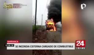 Camión cisterna cargado de combustible se incendió en Barranca
