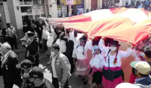 Tacna: Simpatizantes del presidente Castillo realizaron su “paseo de la bandera”