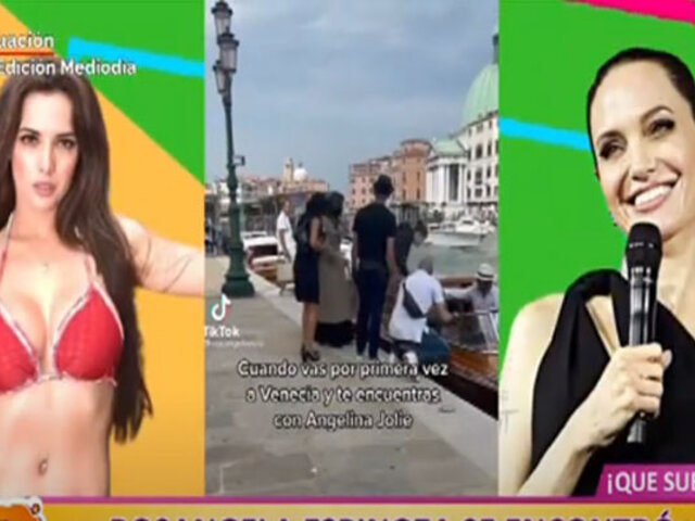 Picantitas del Espectáculo: Rosángela Espinoza se encontró con actriz Angelina Jolie en Venecia
