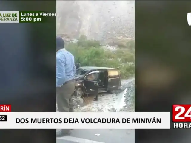 Dos muertos deja accidente de carretera en Churín