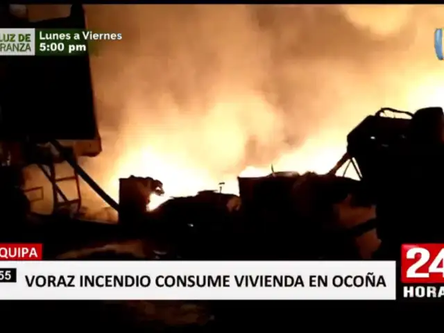 Arequipa: voraz incendio destruyó vivienda en Ocoña