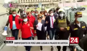 Simpatizantes de Perú Libre llegaron a Palacio de Justicia