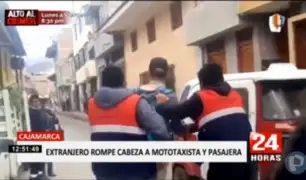 Cajamarca: rondas intervienen a sujeto que le habría roto la cabeza a mototaxista