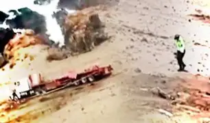 Tacna: Tráiler cae en barranco de 70 metros de profundidad y chofer se salva