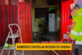 Cercado de Lima: bomberos controlan incendio en vivienda