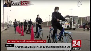 ATU realiza campaña para concientizar a choferes sobre el uso de bicicletas
