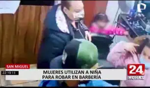 ¡Delincuencia sin límites! Mujeres usan a niña para robar una barbería en San Miguel